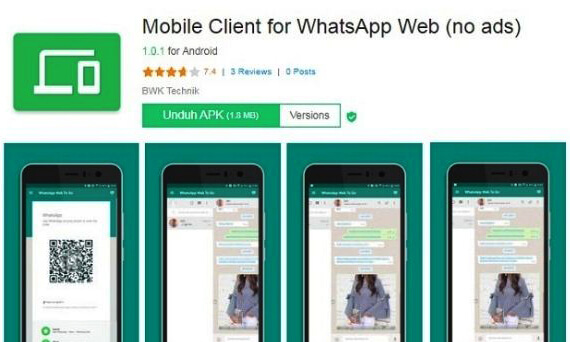 Aplikasi Sadap WA Mobile Client for Whatsapp Web