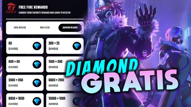 Free Fire Space Spin Diamond 9999, Skin dan Bundle Gratis (Asli)