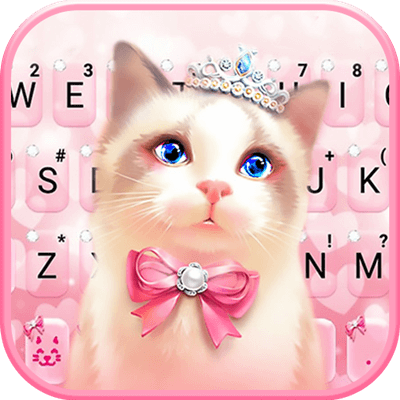 Pink Kitty Bowknot keyboard
